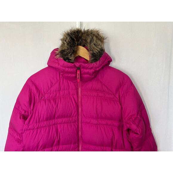 Marmot Montreaux 2.0 Coat Girls Size XL 700 Fill Duck Down Faux Fur Magenta Pink - Picture 2 of 11